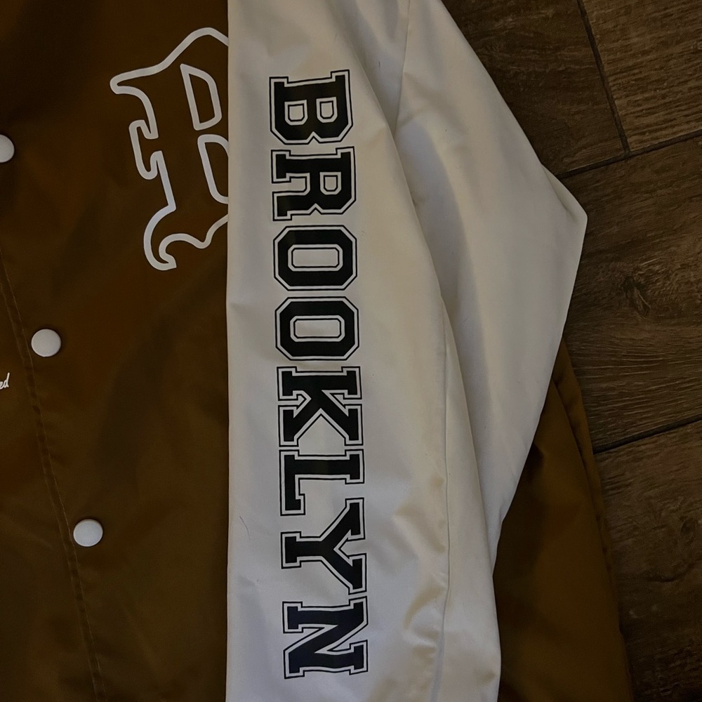 Tan Brooklyn Varsity Jacket